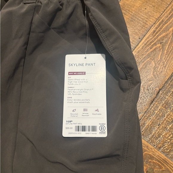 ATHLETA NWT Skyline Pant size 10P in Arbor Olive - Picture 4 of 14